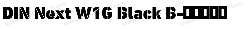 DIN Next W1G Black B字体转换